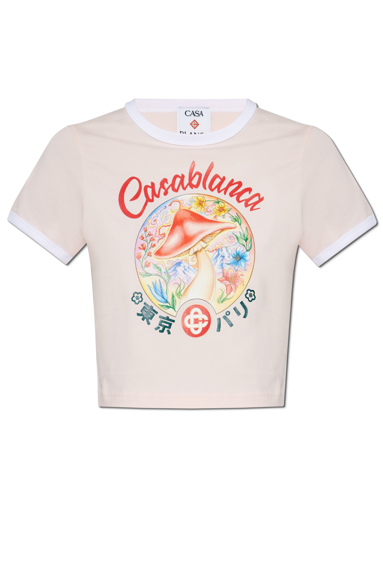 Pink T-shirt with logo Casablanca - Vitkac Italy